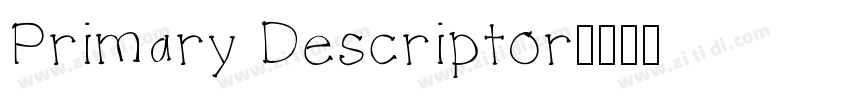 Primary Descriptor字体转换